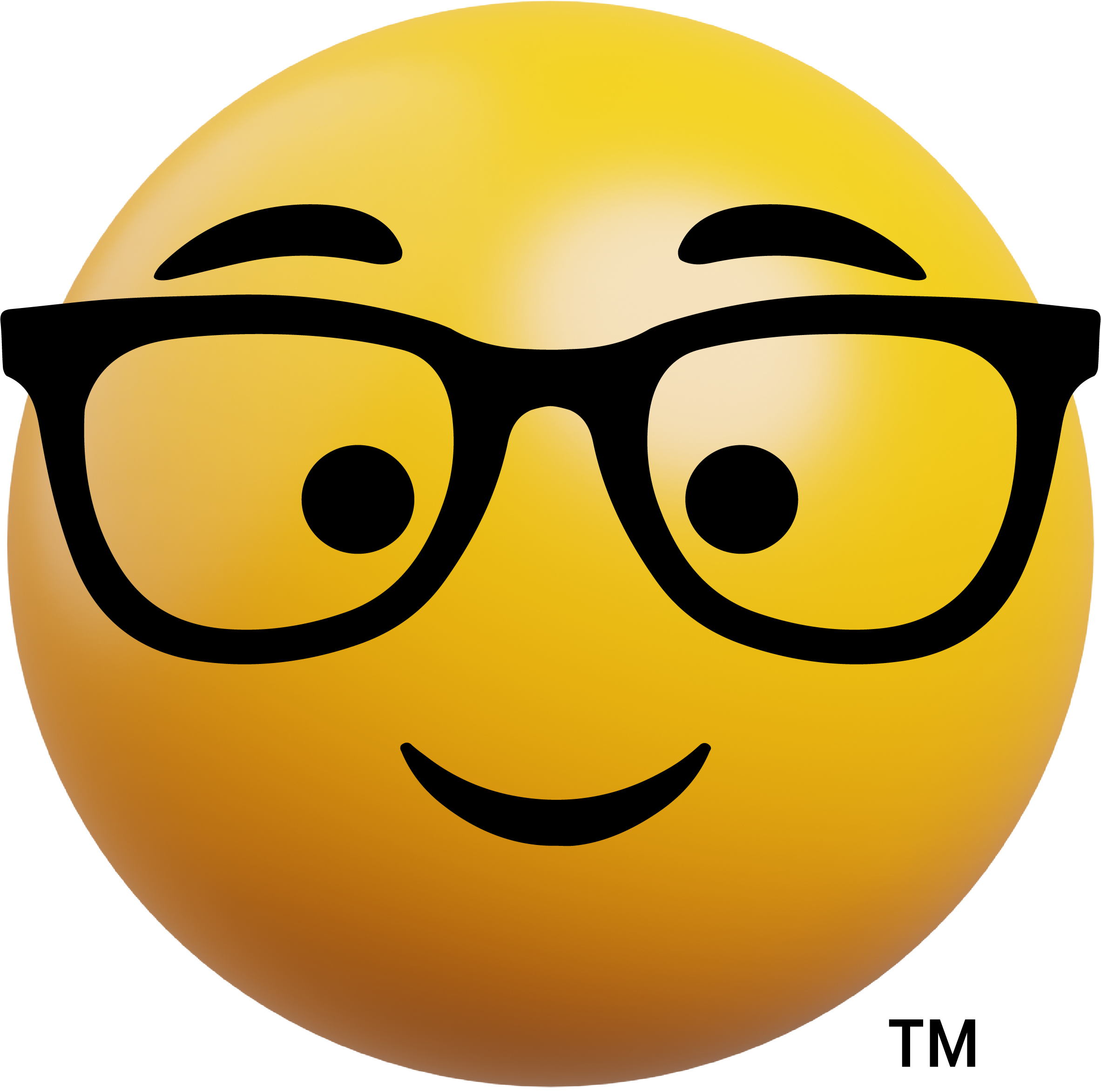 Type Three teach ING emoji - face with glasses representing clarity and explanation