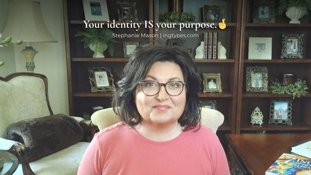 The 7 ING energy Types explained: perceive ING, serve ING, teach ING, encourage ING, give ING, lead ING, and mercy ING — your identity is your purpose, by Stephanie Mason.